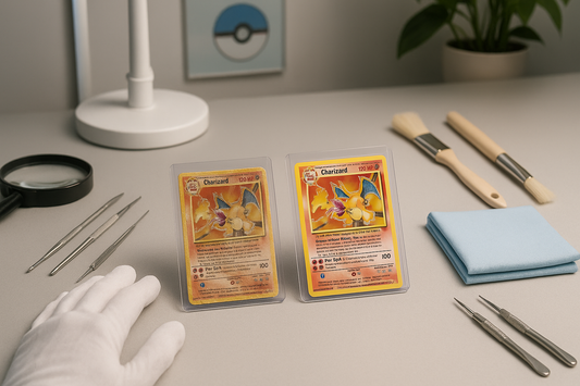 landing photo for POkemon card restoration make professional and trustworthy