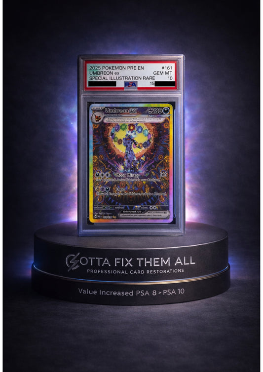 Slabbed Cards: Deluxe Microscope Full Restoration + Crease Reduction + Slab Crack