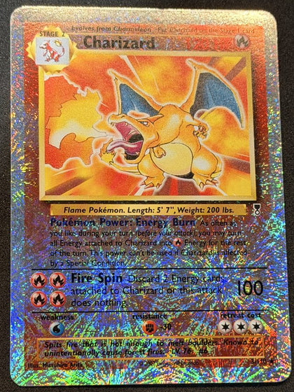 Client's Charizard reverse holo, Legendary Collection, restored by Gotta Fix Them All