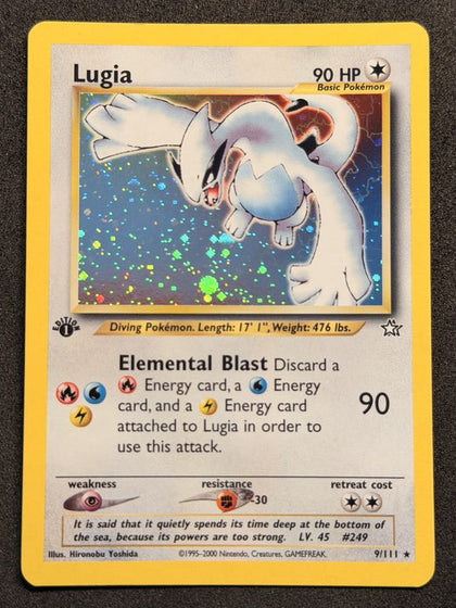 Client's 1st Edition Lugia holo, Neo Genesis, restored by Gotta Fix Them All
